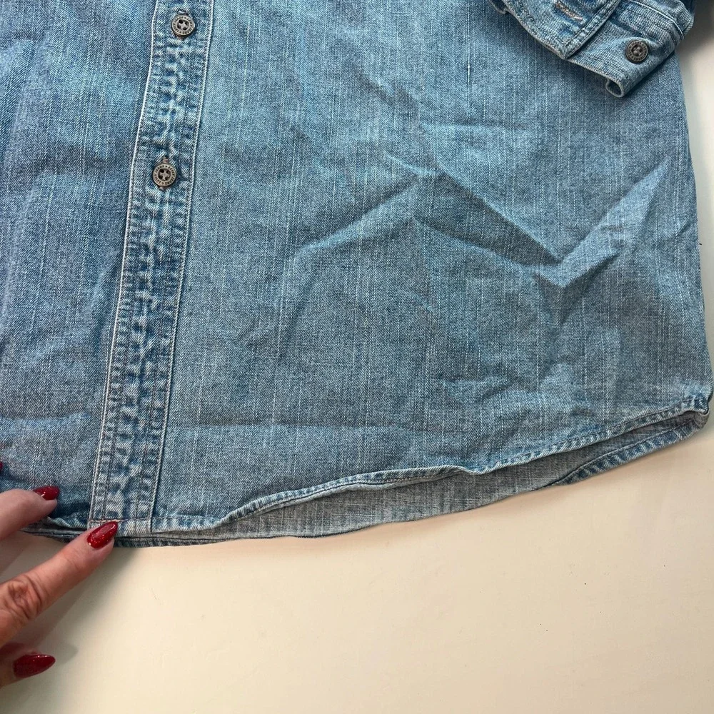 VTG Levis Men's Shirt Big E Sz XL Blue Cotton Heavy Denim Tag - Levi's Sweater